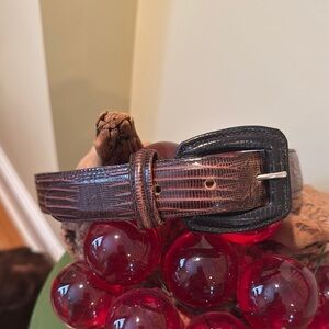 Mark Shale genuine brown leather belt Made in USA